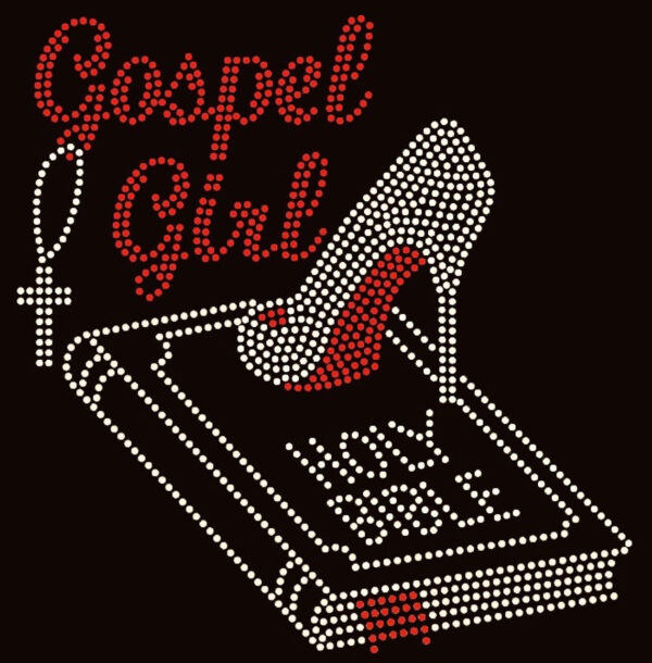 ✨Let those rhinestones shine brightly for the Lord! ✨Gospel Girl Design with Holy Bible and ladies heel